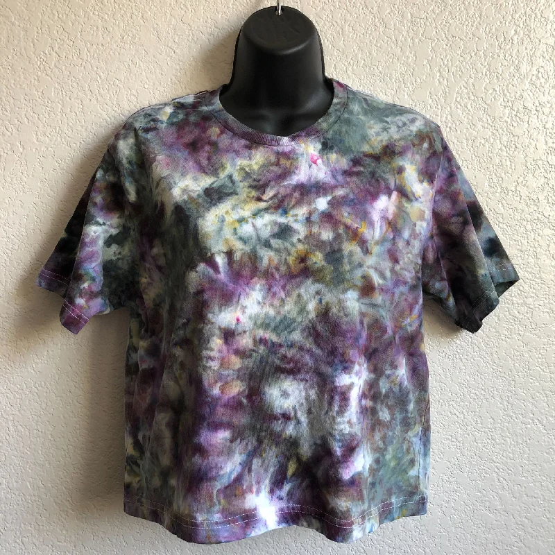 Dyed Boxy Cropped Tee - Stormy Skies