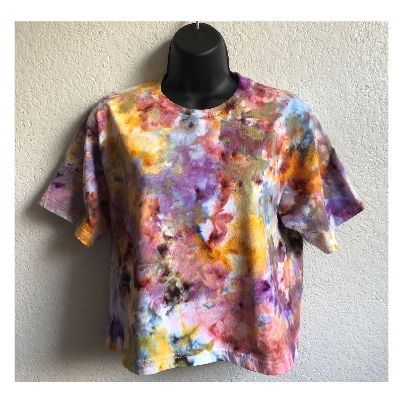 Dyed Boxy Cropped Tee  - Warm Bloom