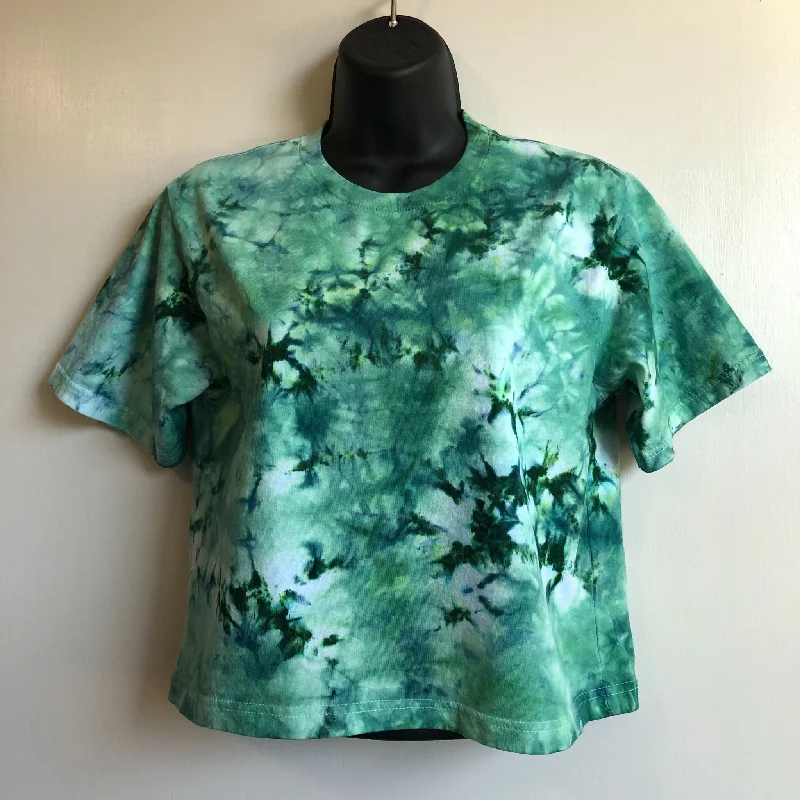 Dyed Cropped Boxy Tee - Fern