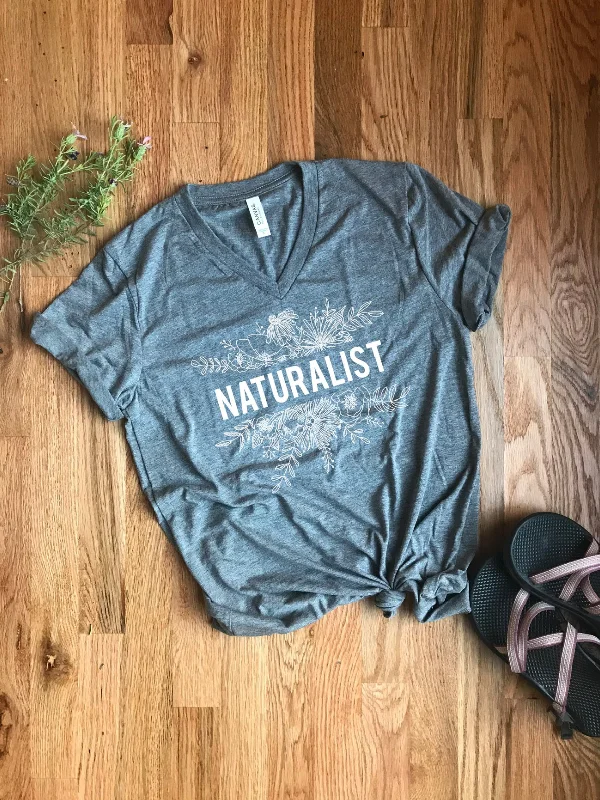 Naturalist V-Neck Grey Tee