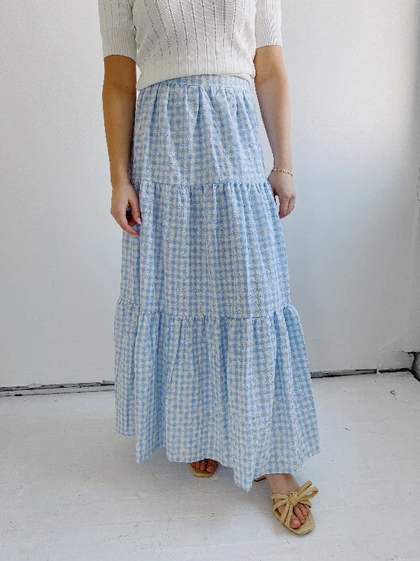 Sky Embroidered Maxi