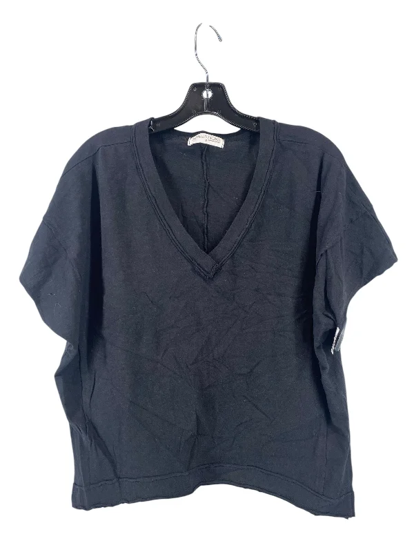 Top Short Sleeve By Impressions In Black, Size: S