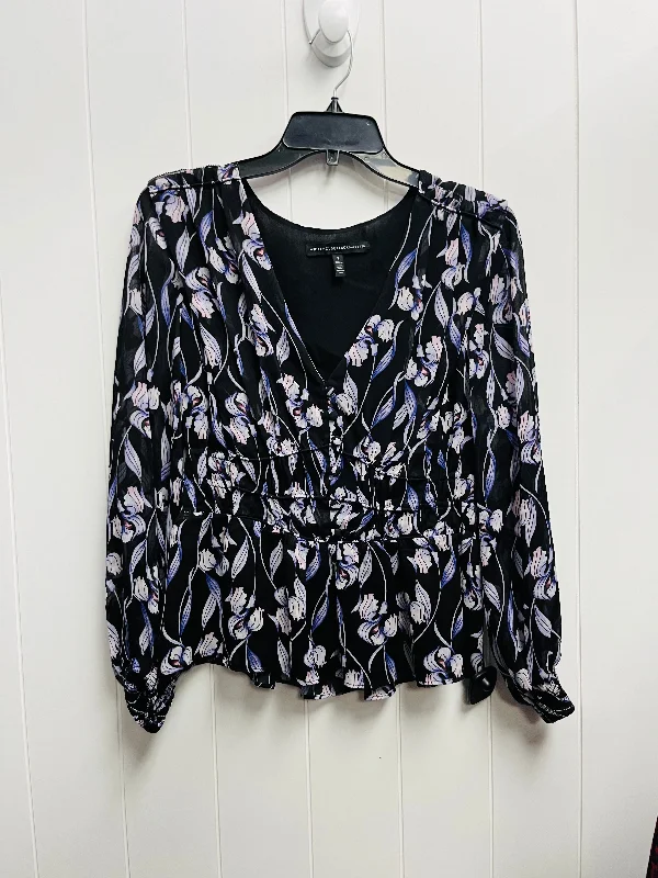 Blouse Long Sleeve By White House Black Market In Purple, Size: S