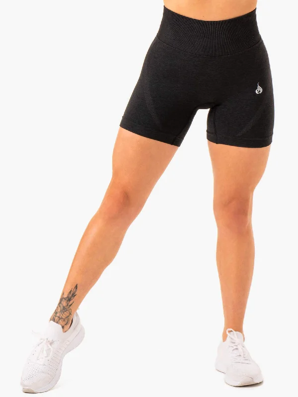 Sculpt Seamless Shorts - Black Marl