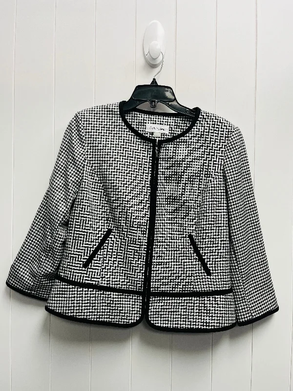 Blazer By Calvin Klein In Black & White, Size: 10