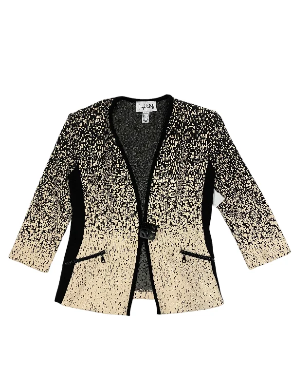 Blazer By Joseph Ribkoff In Black & Tan, Size: 6