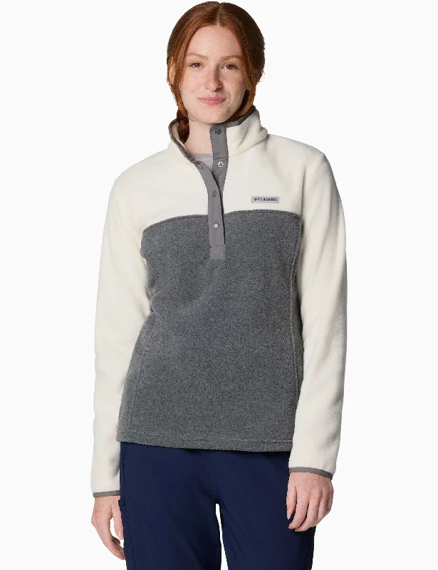 Benton Springs Half Snap Pullover - City Grey Heather/Chalk