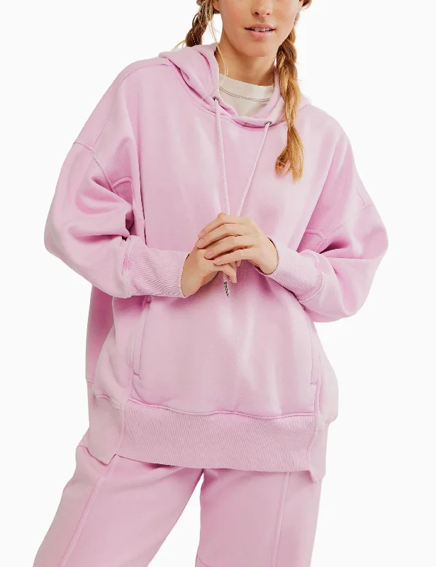 Sprint To The Finish Hoodie - Powder Pink