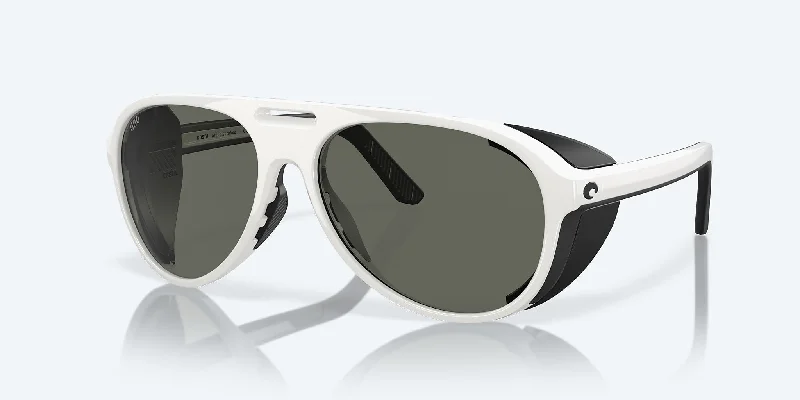 Grand Catalina Polarized Sunglasses - Hull White Frame/Gray Lense