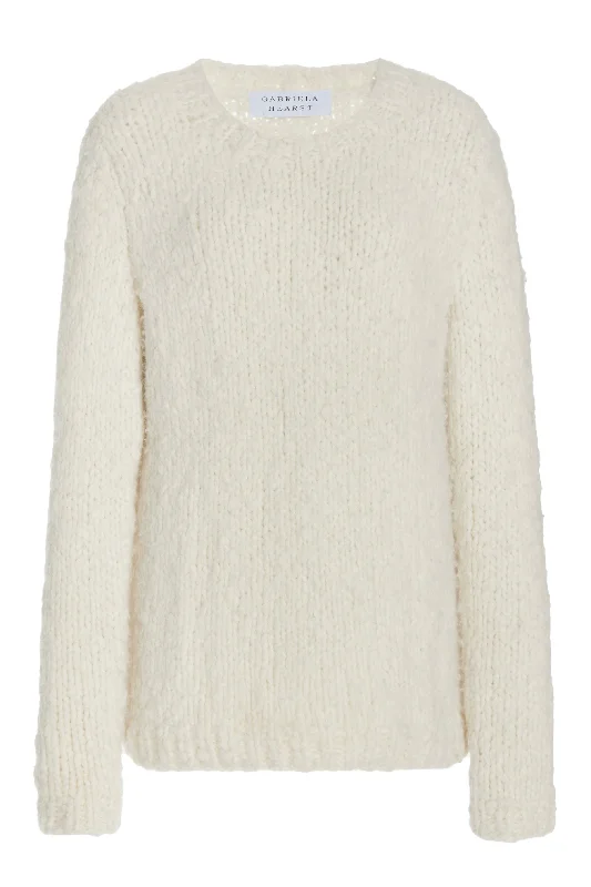 Lawrence Knit Sweater in Ivory Welfat Cashmere