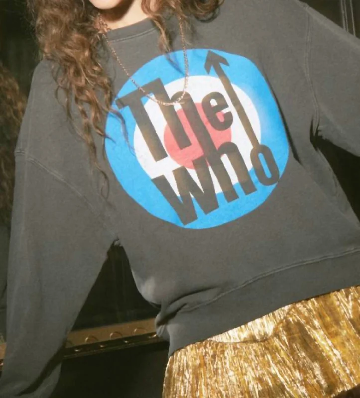 The Who Oversized Crew In Black