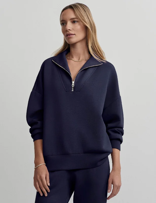 Hawley Half Zip Sweat - Blue Nights