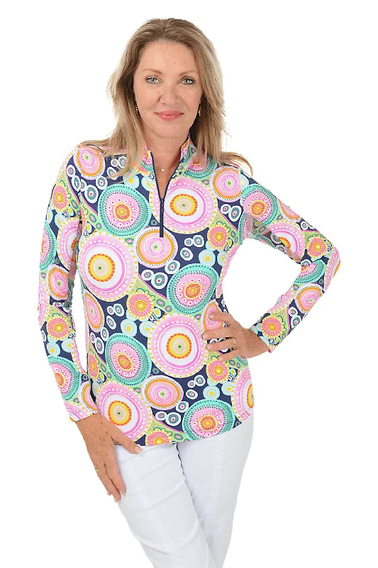 Navy Leona Mandala UPF50+ Sun Shirt