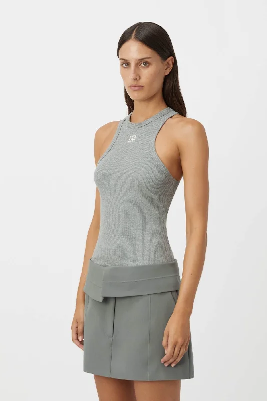 Camilla and Marc Nora Rib Tank - Grey Marle