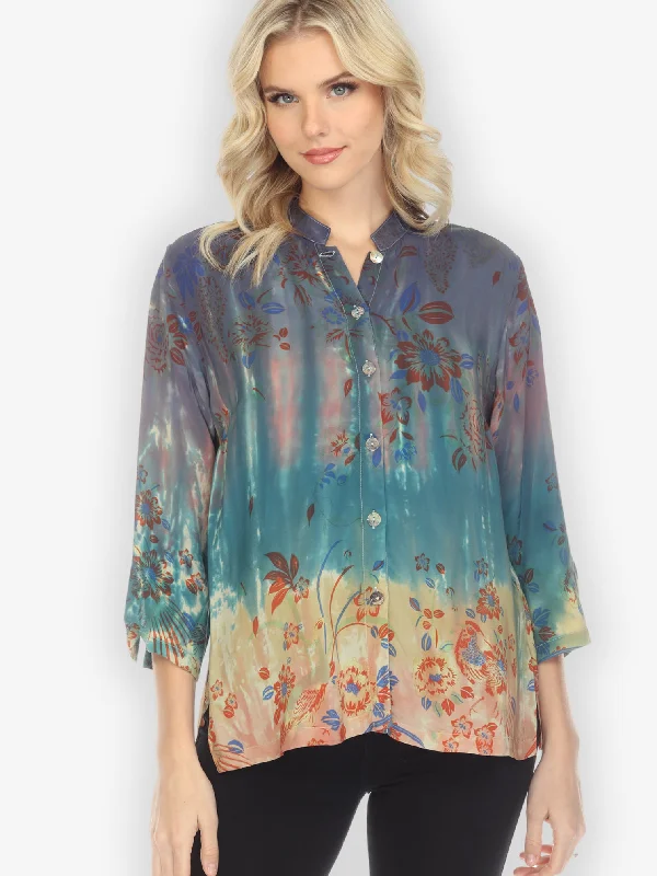 Fabulous Flowers Forever Tie Dye Blouse