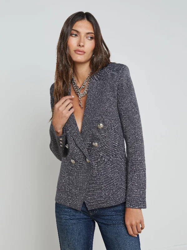 Kenzie Metallic Knit Blazer